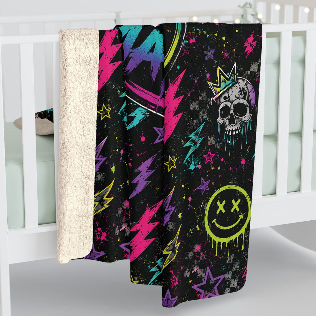 Raising Mayhem Cozy Sherpa Fleece Blanket