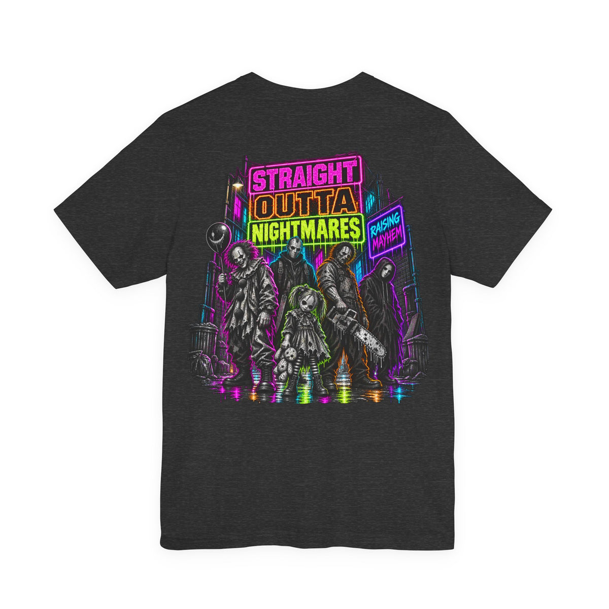 Straight Outta Nightmares Adult Horror Tee