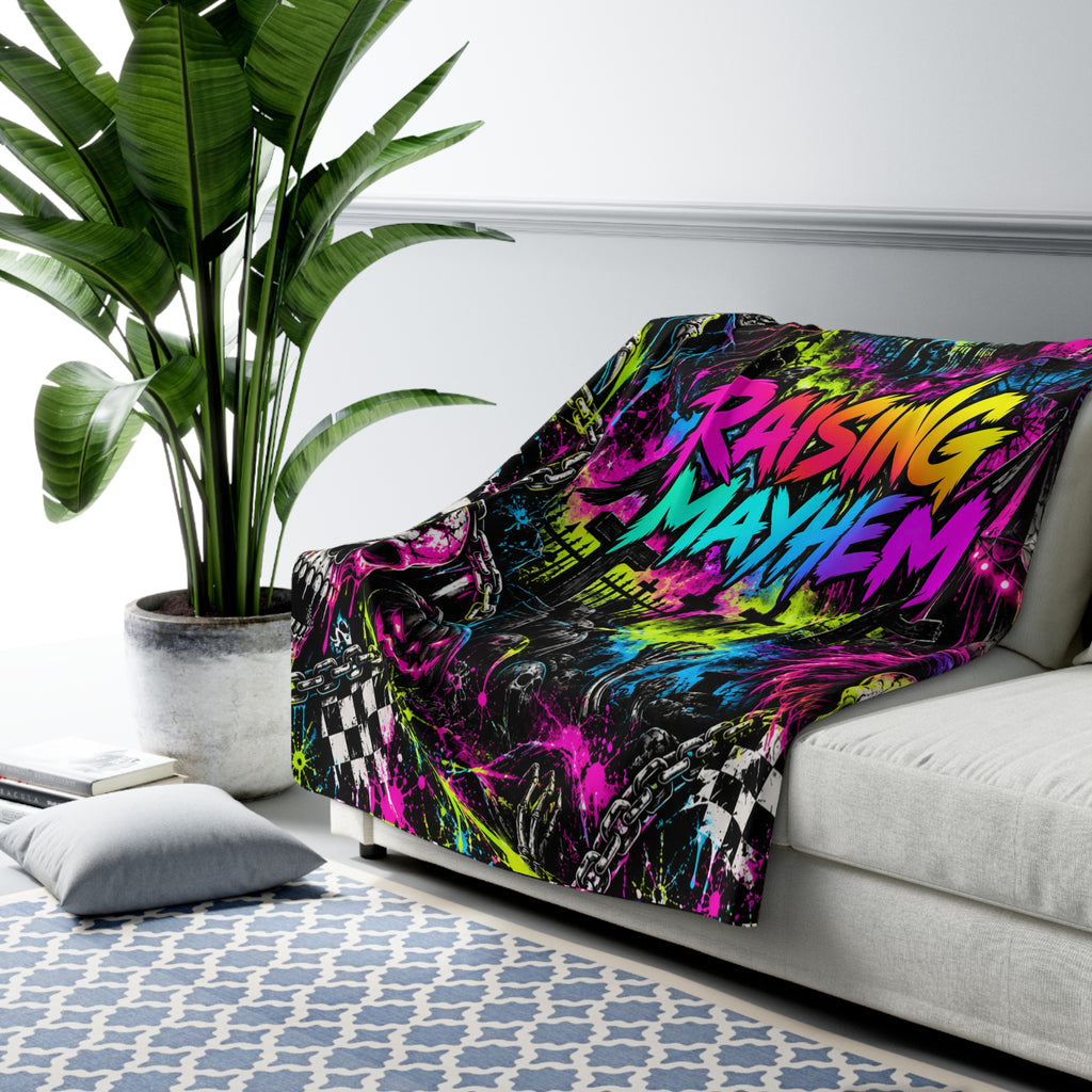 Mayhem  Horror Sherpa Blanket