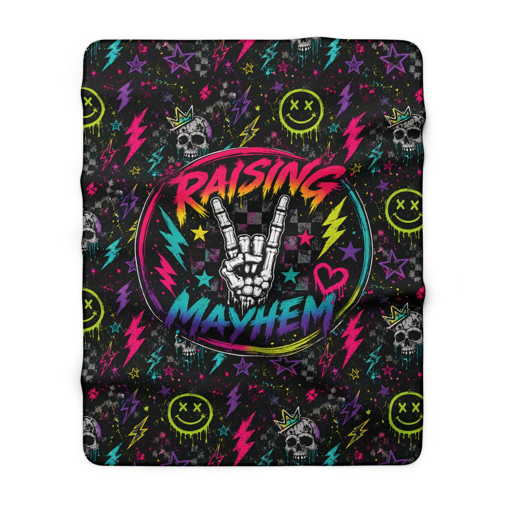 Raising Mayhem Cozy Sherpa Fleece Blanket