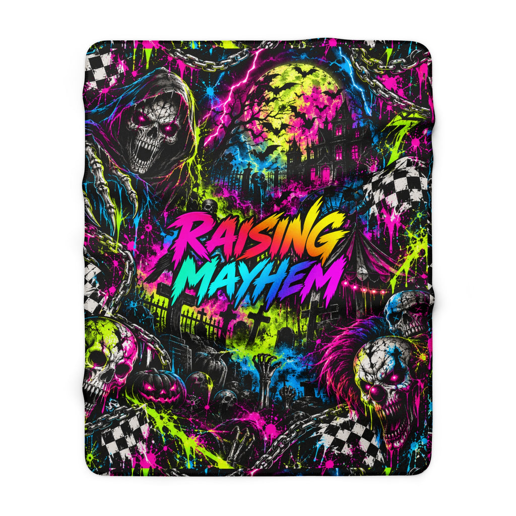 Mayhem  Horror Sherpa Blanket